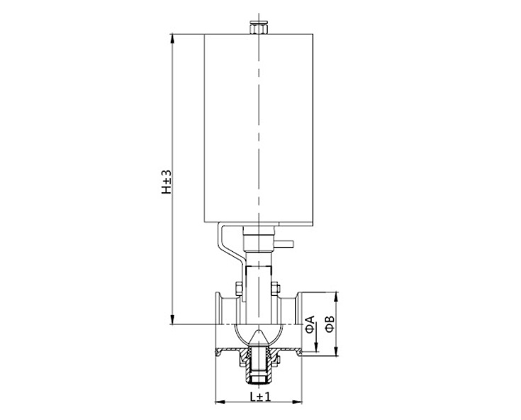 Sanitary Pneumatic Clamp Butterfly Valve
